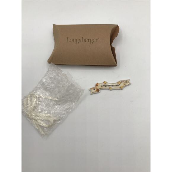 Longaberger Other - Longaberger Congratulations Ribbon Basket Charm Tie-On #23064 21-16